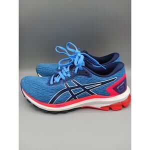 Asics Women's GT-1000 Blue and Pink Shoes EUC Size 8